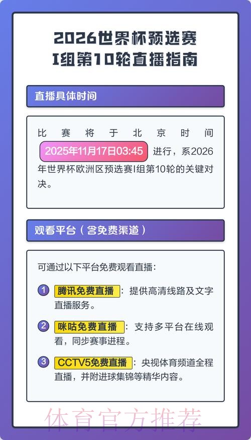 2026世界杯直播详细安排观看指南免费观看